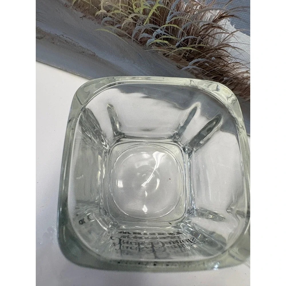 Jack Daniels Whiskey Shot Glasses‎ Set of 2 Square Tapered Clear Barware Logo